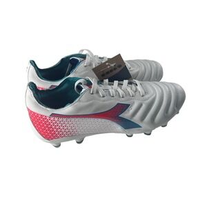 Diadora Brasil Elite GR LT W LP12 Soccer Cleats White Blue Red Womens 8 Mens 6.5